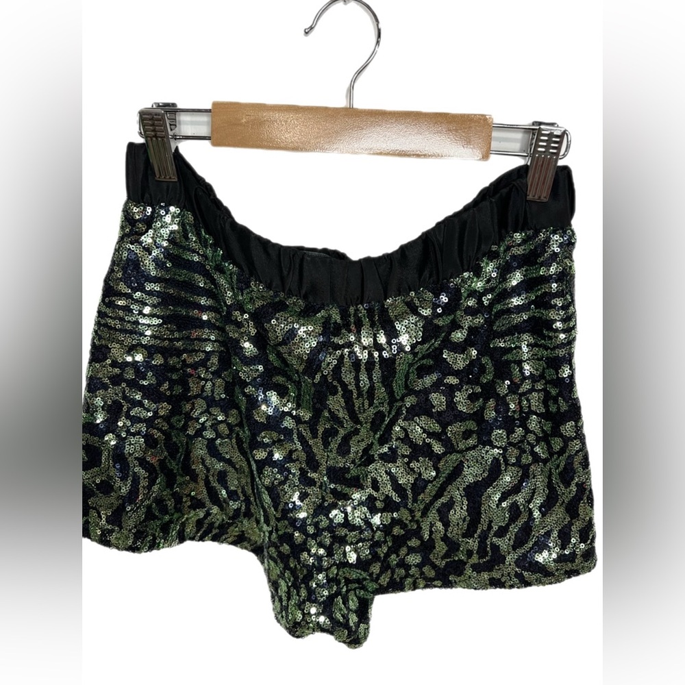 Forever 21 Green and Black Sequin Shorts